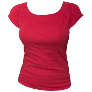 Red Scoop Neck T-shirt